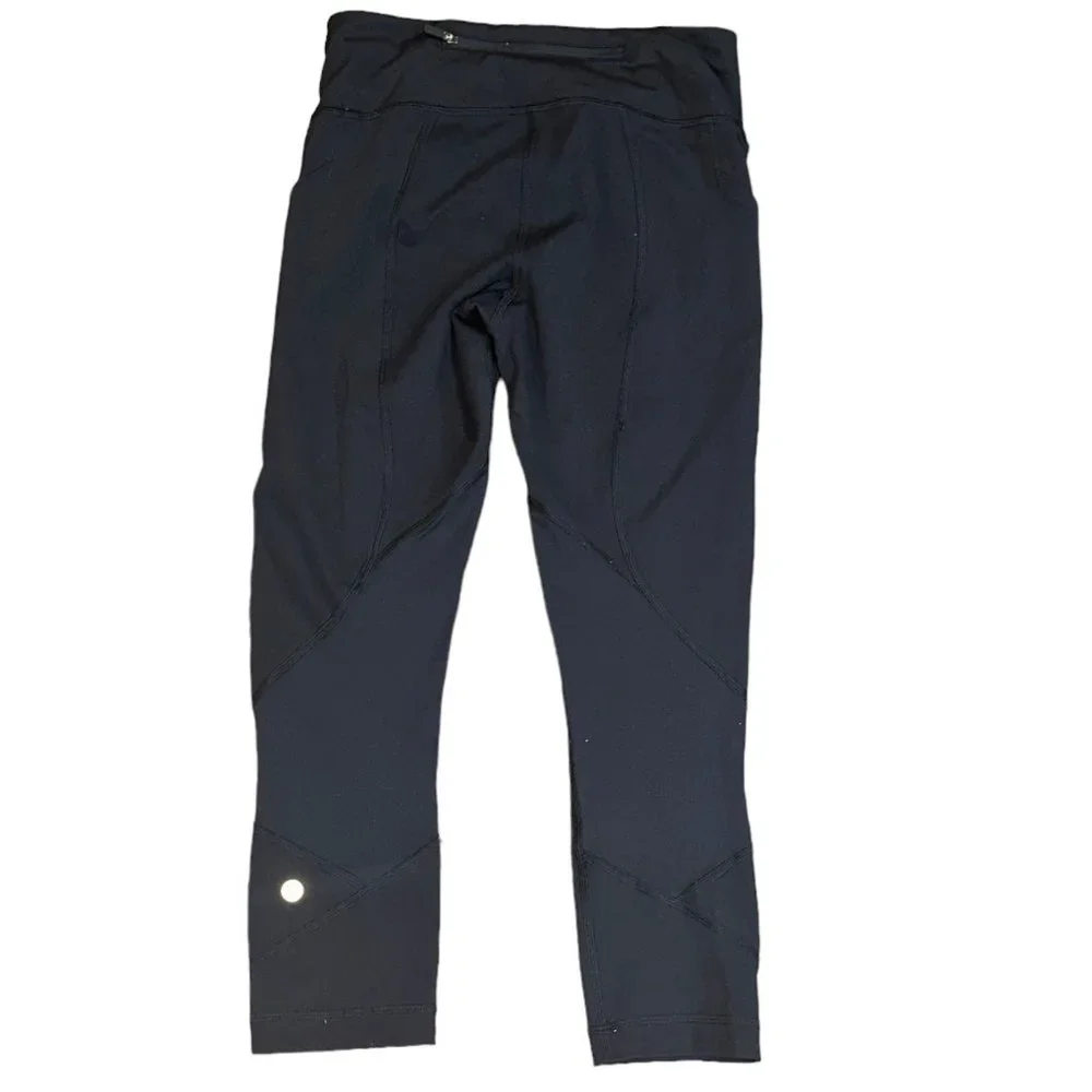Women's Lululemon Pace Rival Crop Full On Luxtreme‎ 22 Inch W6AVOS Black Size 4